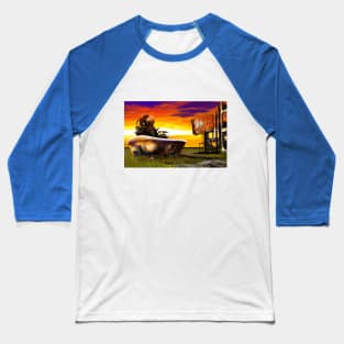 DIVE: A Diver in a dry ocean Baseball T-Shirt